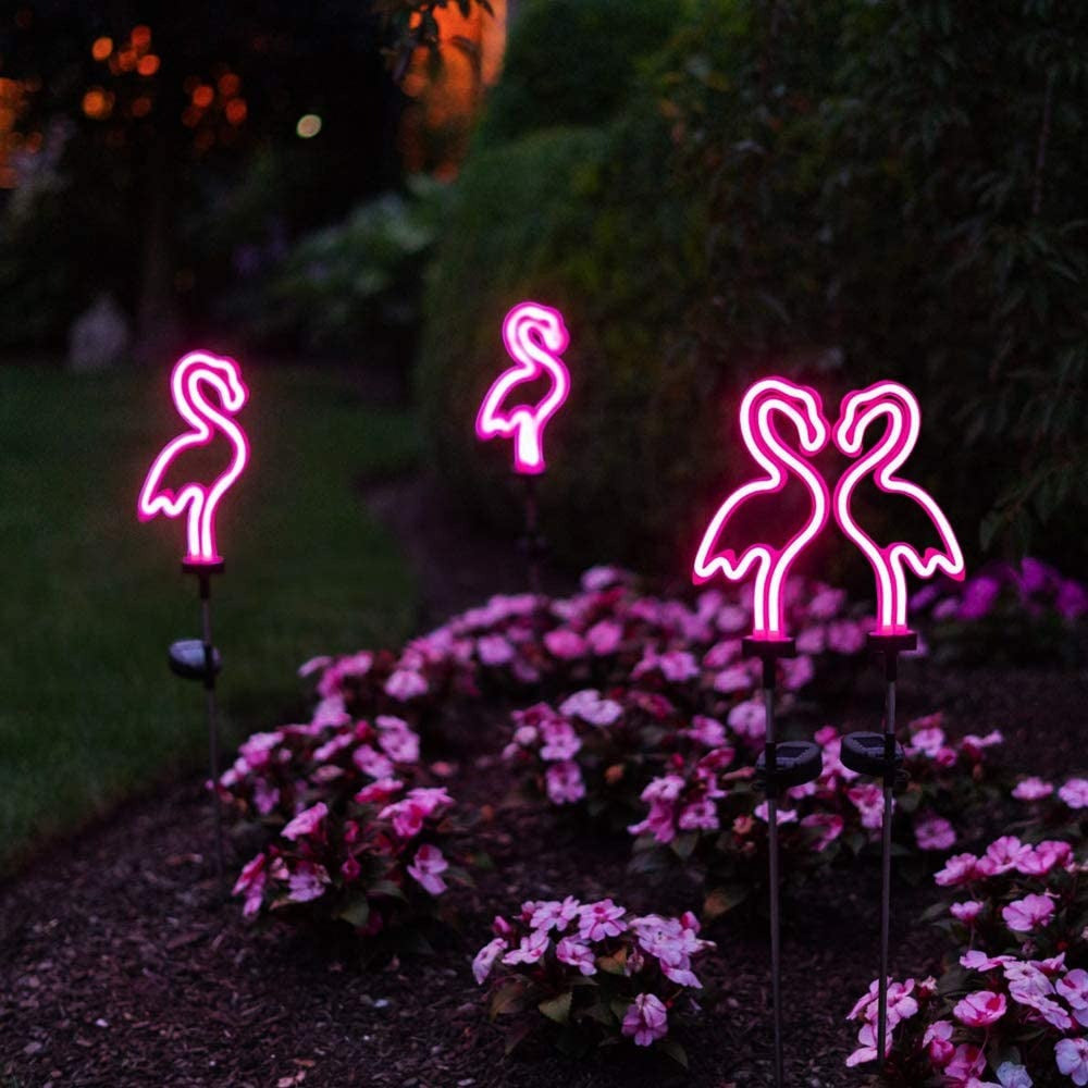 Flamingo Neon Lawn Lights