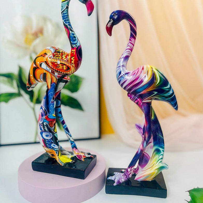 flamingo abstract statues