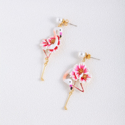 flamingo earrings