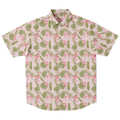 Flamingo Nature Floral Hawaiian Shirt Subliminator