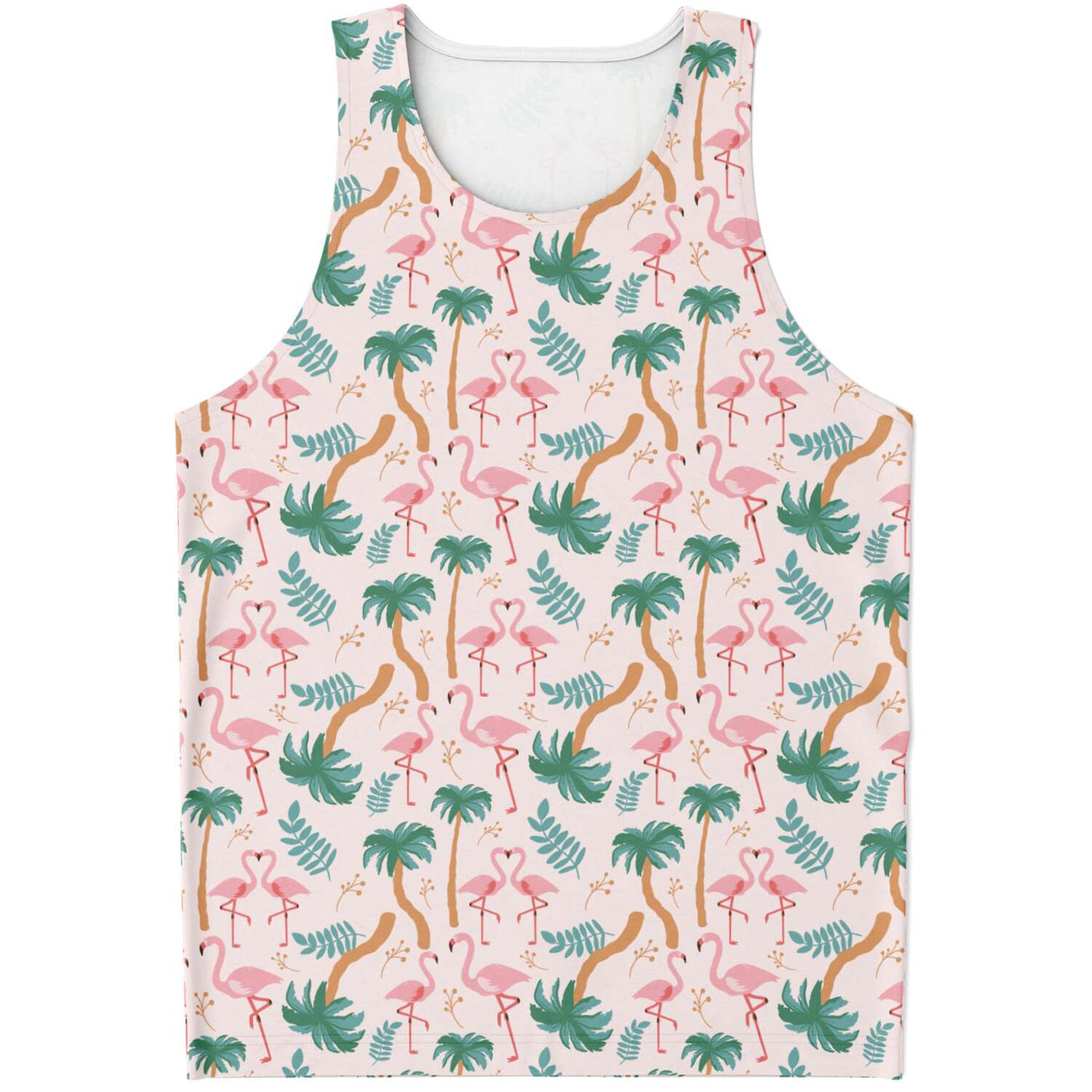 Flamingo Tropical Floral Tank Top Subliminator