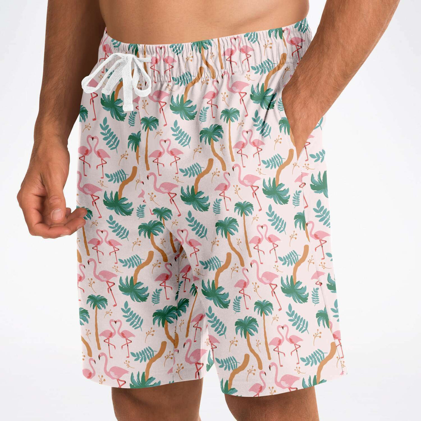 Flamingo Tropical Floral Shorts Subliminator