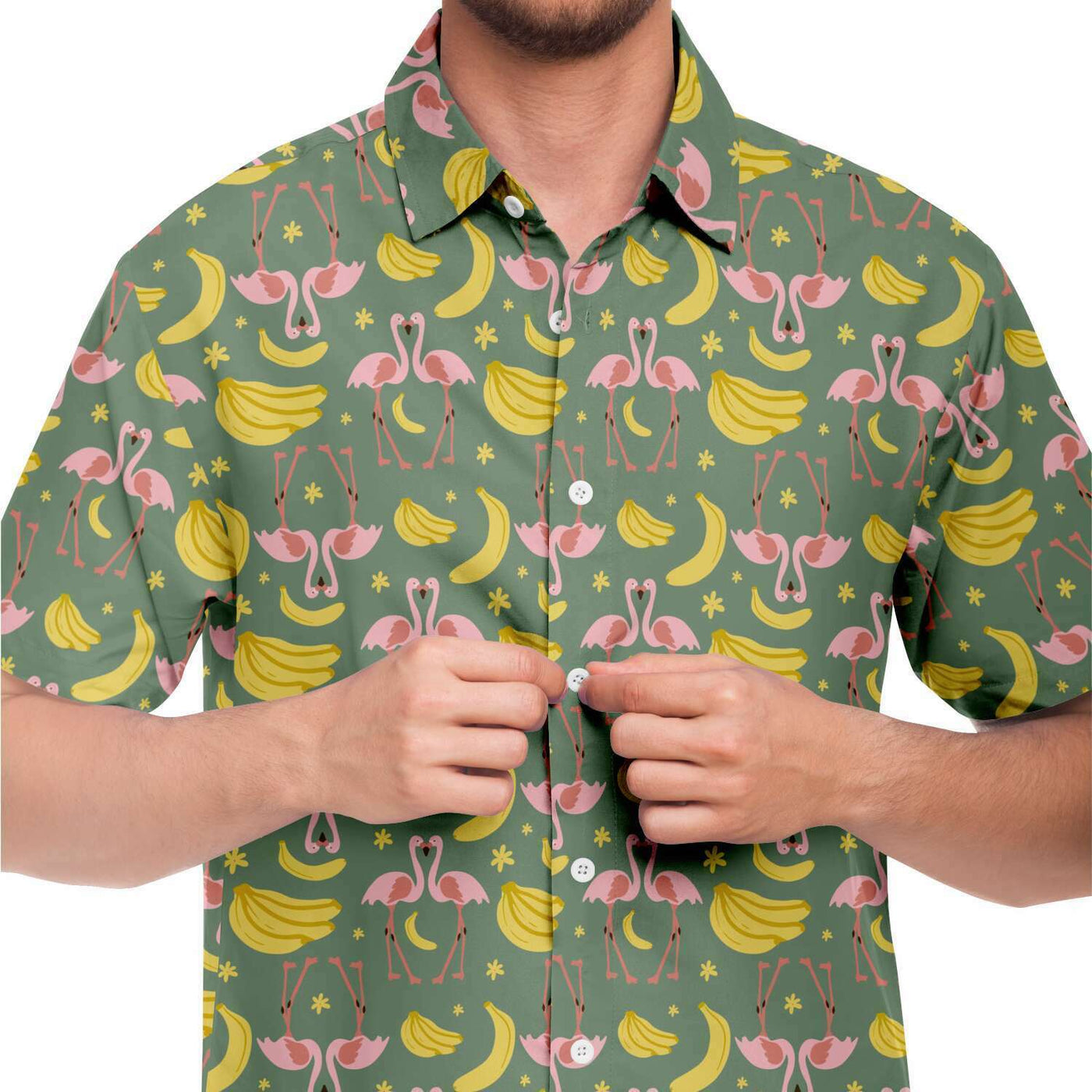 Flamingo Banana Hawaiian Shirt Subliminator