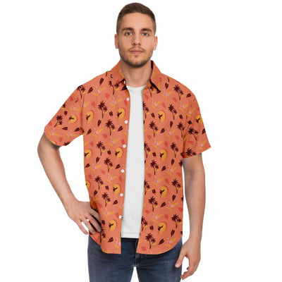 Flamingo Tropical Sunset Hawaiian Shirt