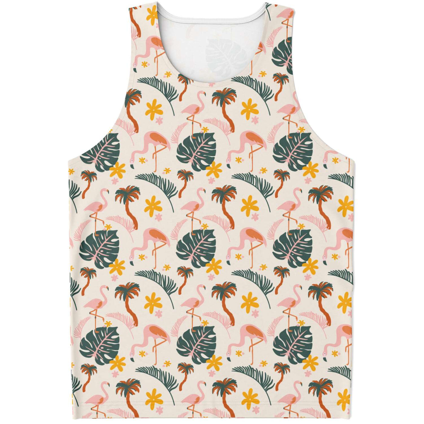 Flamingo Wild Floral Tank Top Subliminator