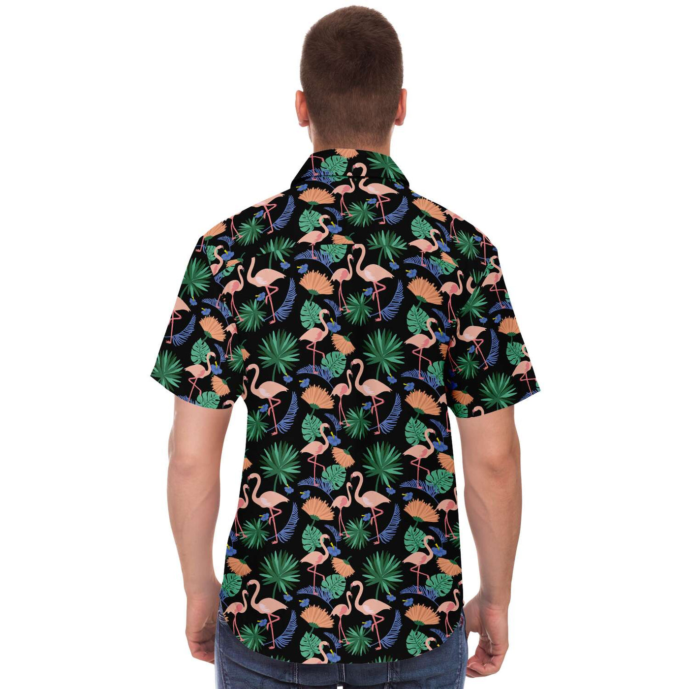 Flamingo Exotic Floral Hawaiian Shirt Subliminator