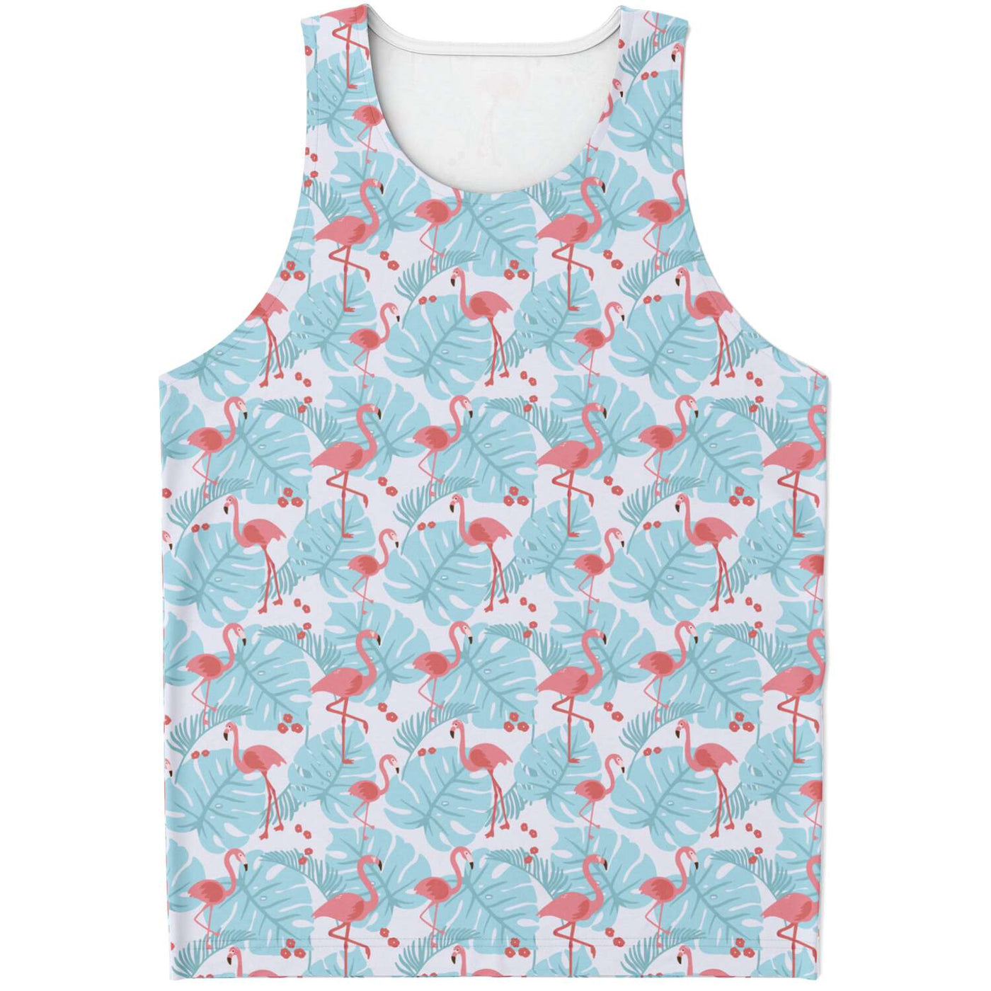Flamingo Blue Floral Tank Top Subliminator