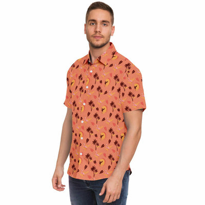 Flamingo Tropical Sunset Hawaiian Shirt