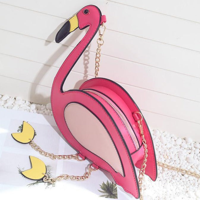 Pink flamingo purse sale