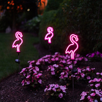 Flamingo Neon Lawn Light The Popular Flamingo