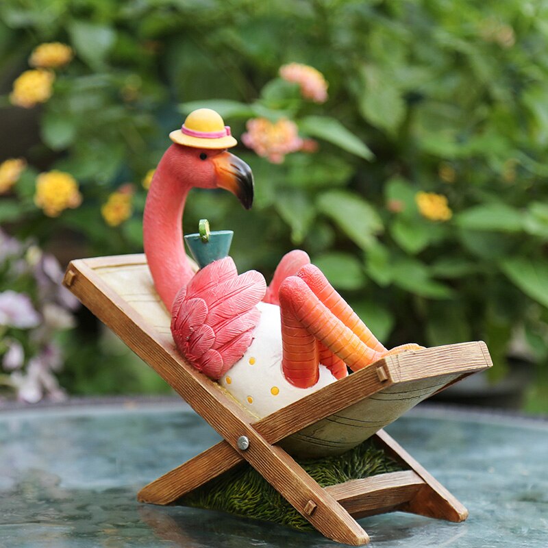 Lazy Flamingo Sculpture The Popular Flamingo