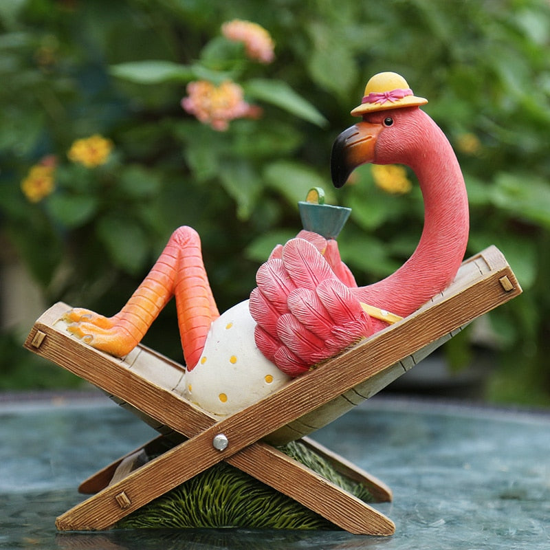 Lazy Flamingo Sculpture The Popular Flamingo