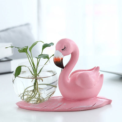 Pink Flamingo Glass Vase The Popular Flamingo
