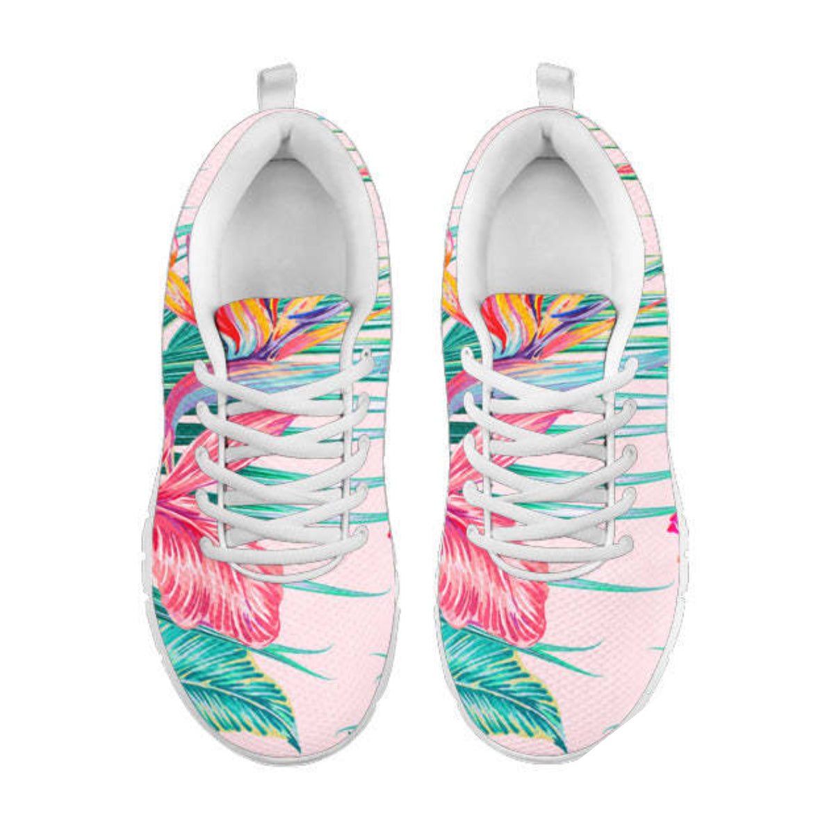 Flamingo Tropical Flower Sneakers The Popular Flamingo